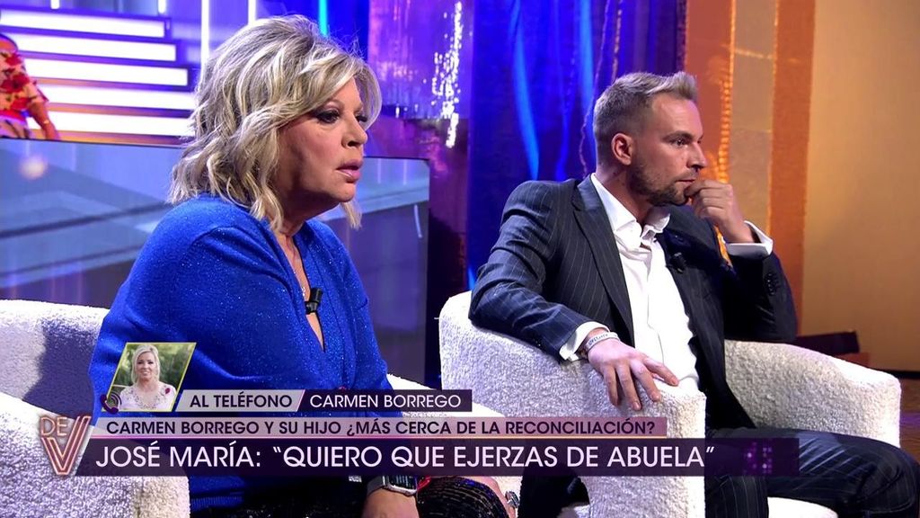 Video: Carmen Borrego irrumpe perjudicada en directo y su hijo y Terelu Campos no saben dónde meterse